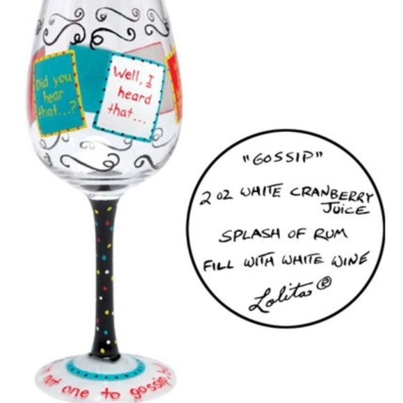 Lolita Other - Closing closet end of 2023...  Lolita "Gossip" Wine Glass